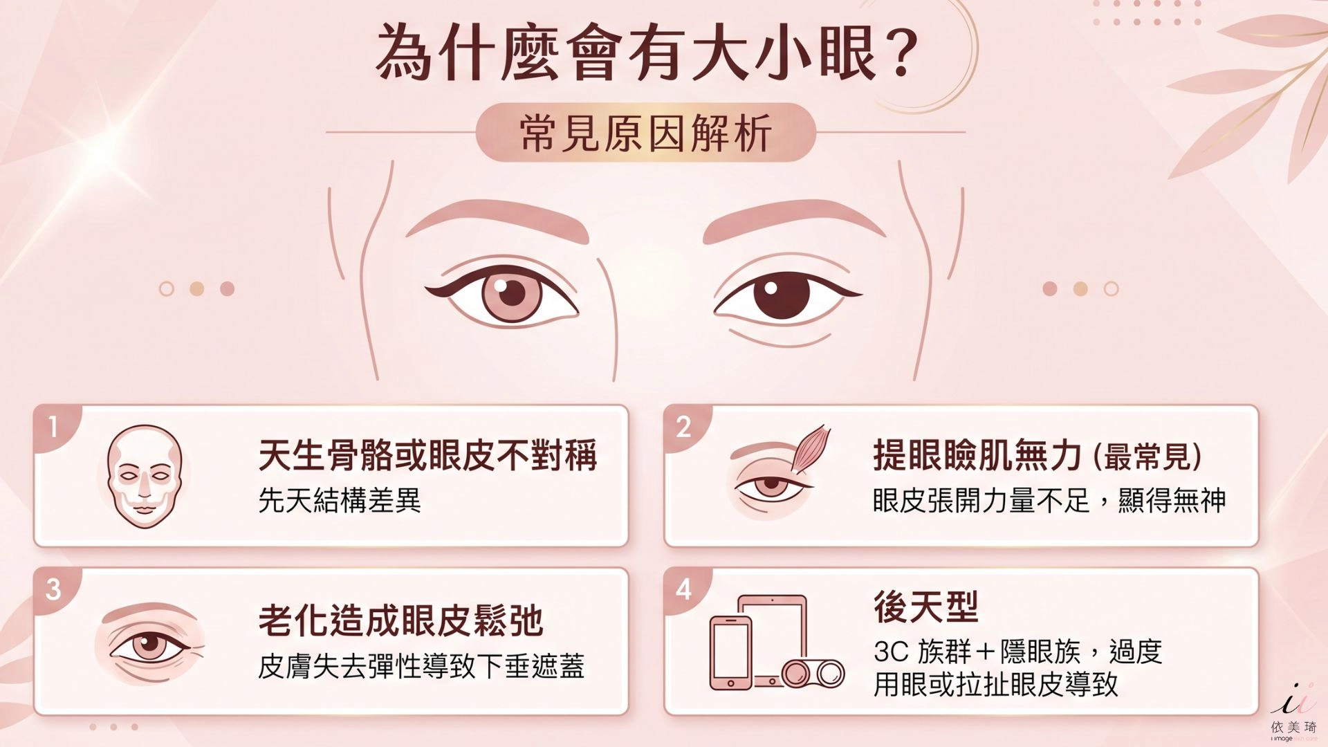 大小眼原因：為什麼會有大小眼？