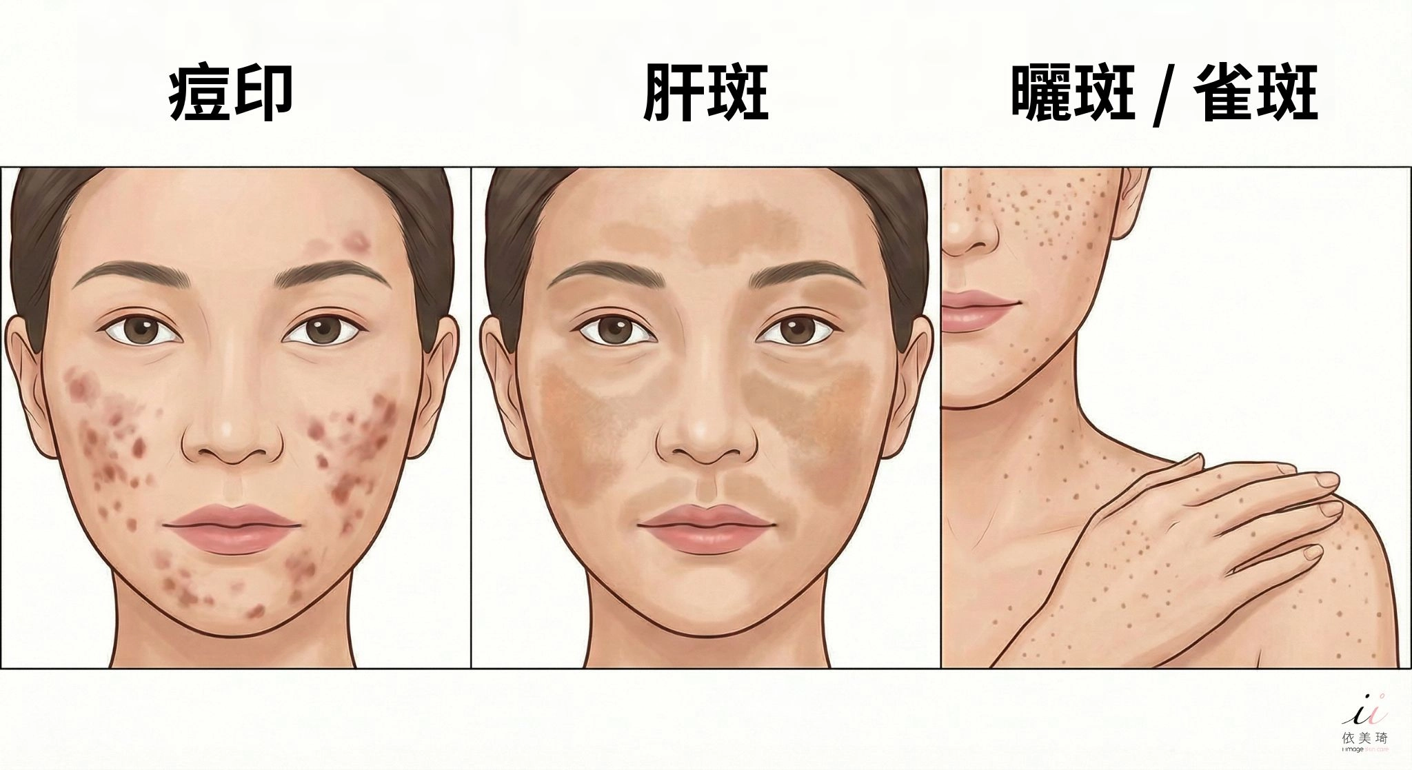 黑色素沉澱：痘印／肝斑／曬斑