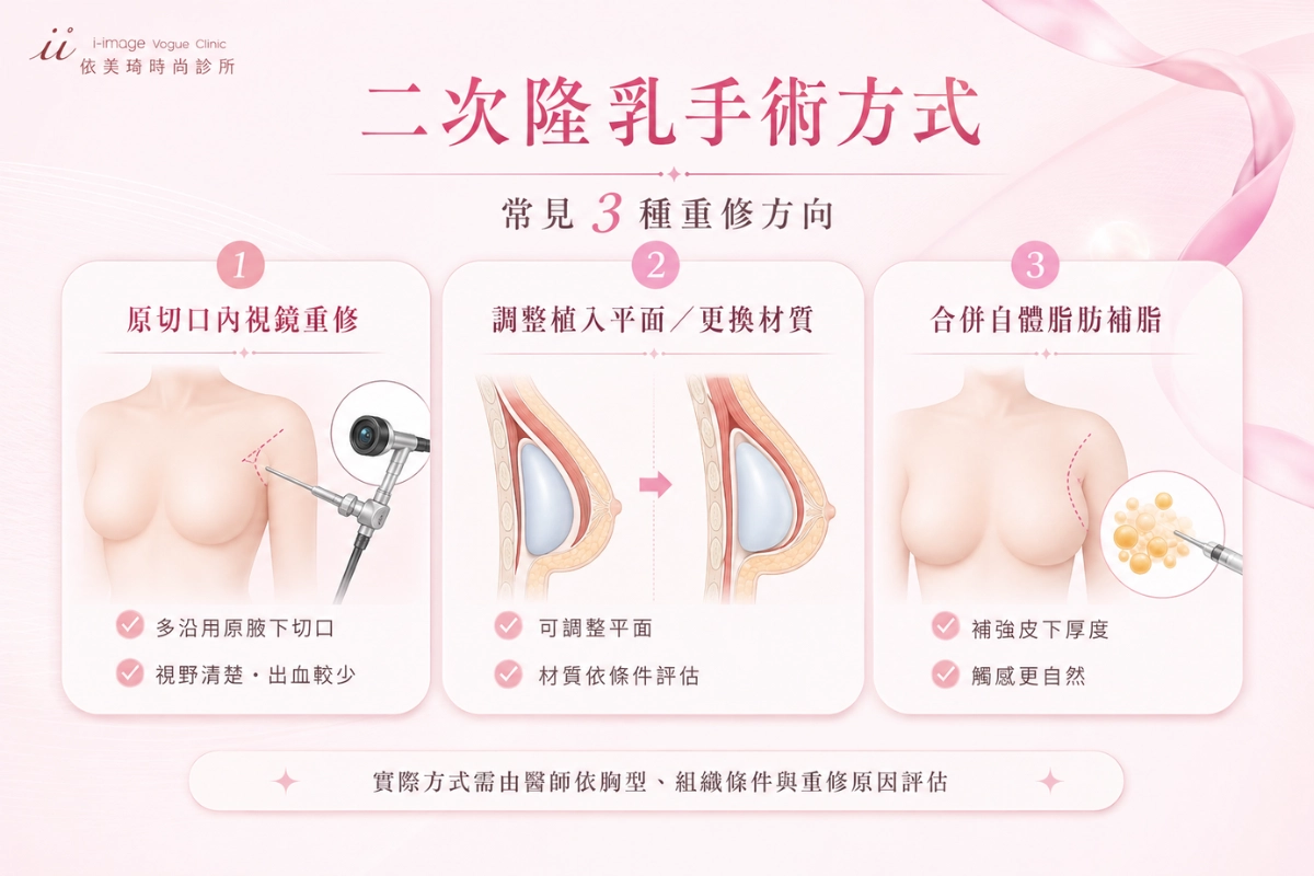 二次隆乳手術方式有哪些
